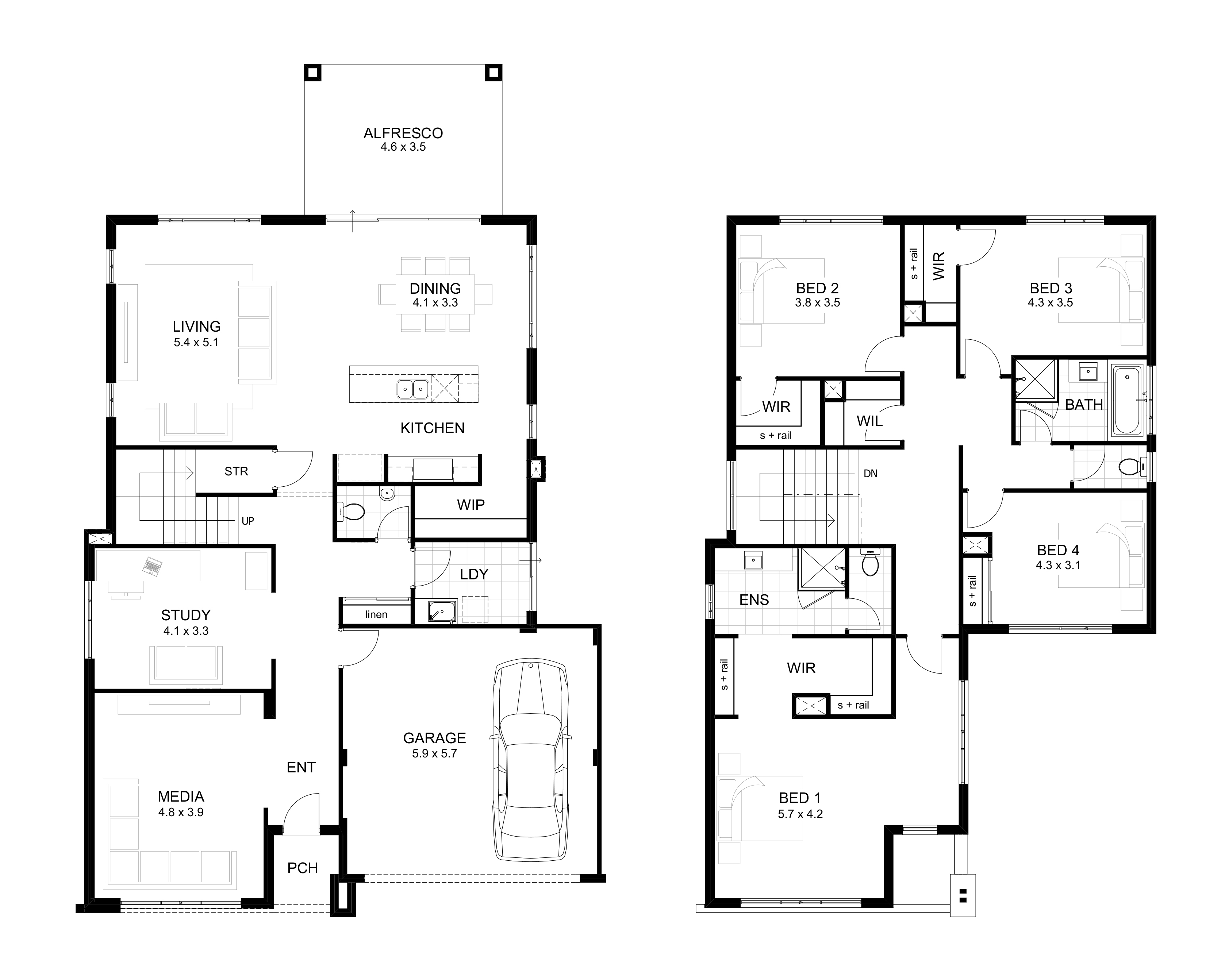 double storey 4 bedroom